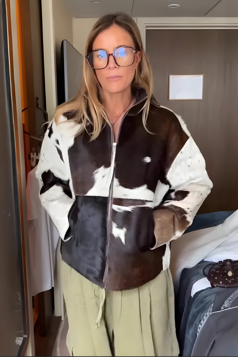 Mael | Στυλάτο μπουφάν με μοτίβο και φερμουάρ