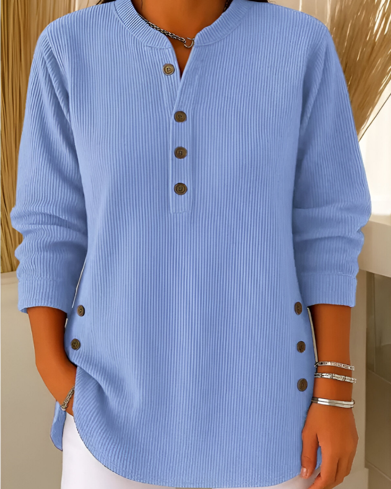 Neris | Μοντέρνα Πλεκτή Τοπ με Μακριά Μανίκια