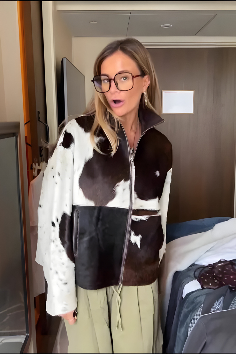 Mael | Στυλάτο μπουφάν με μοτίβο και φερμουάρ