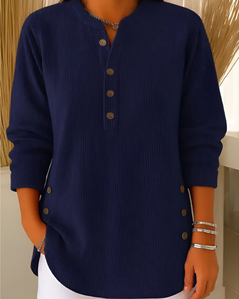 Neris | Μοντέρνα Πλεκτή Τοπ με Μακριά Μανίκια