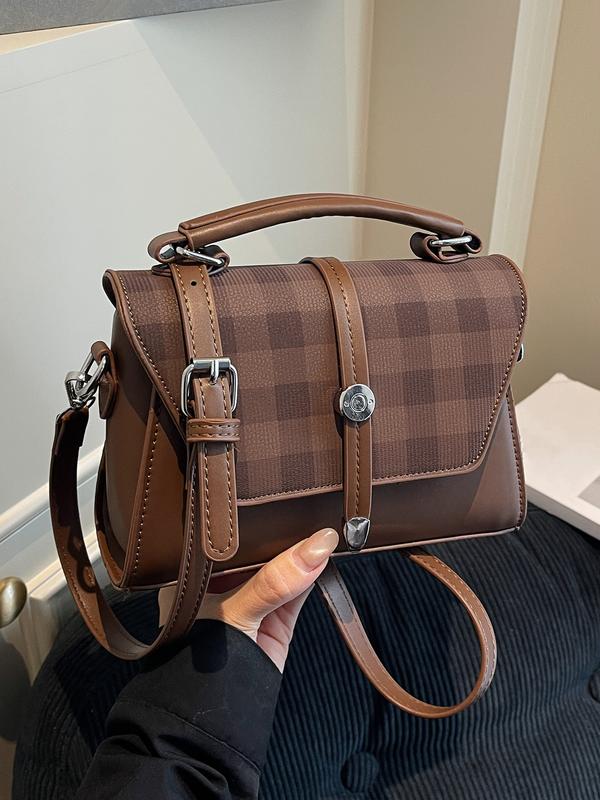 Προκαταβολή | Σύγχρονη Μικρή Τετράγωνη Τσάντα Ώμου με Αντίθετες Ραφές