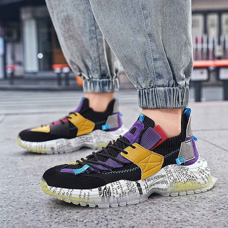 Macky | Χρωματιστά Αστικά Tennis για άνδρες με χοντρή σόλα