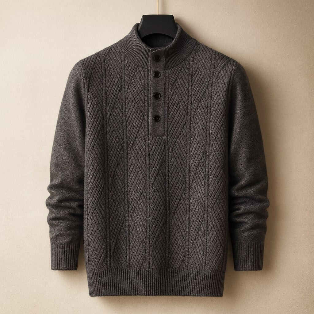 Λορέντζο | πλεκτό πουλόβερ με κουμπό closure