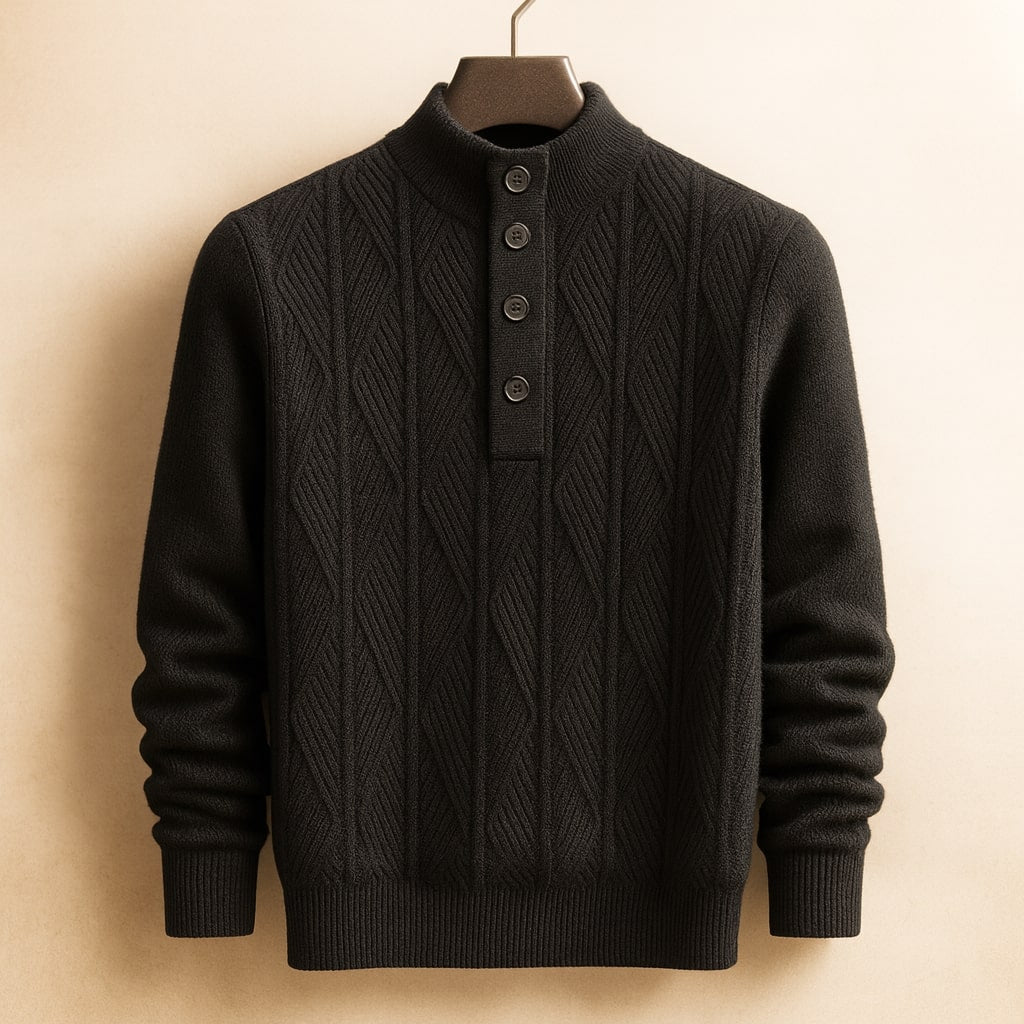 Λορέντζο | πλεκτό πουλόβερ με κουμπό closure