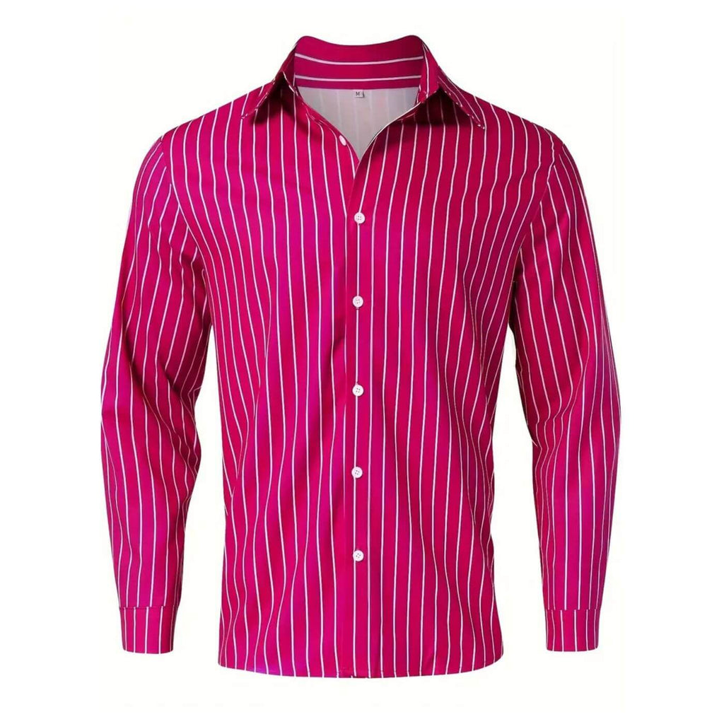 Νικόλας | Στυλάτο ριγέ πουκάμισο με μακριά μανίκια