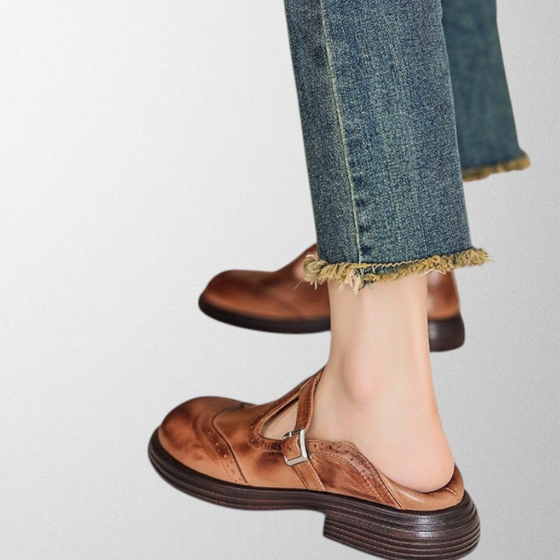 Ολίβια | Κομψά δερμάτινα παπούτσια