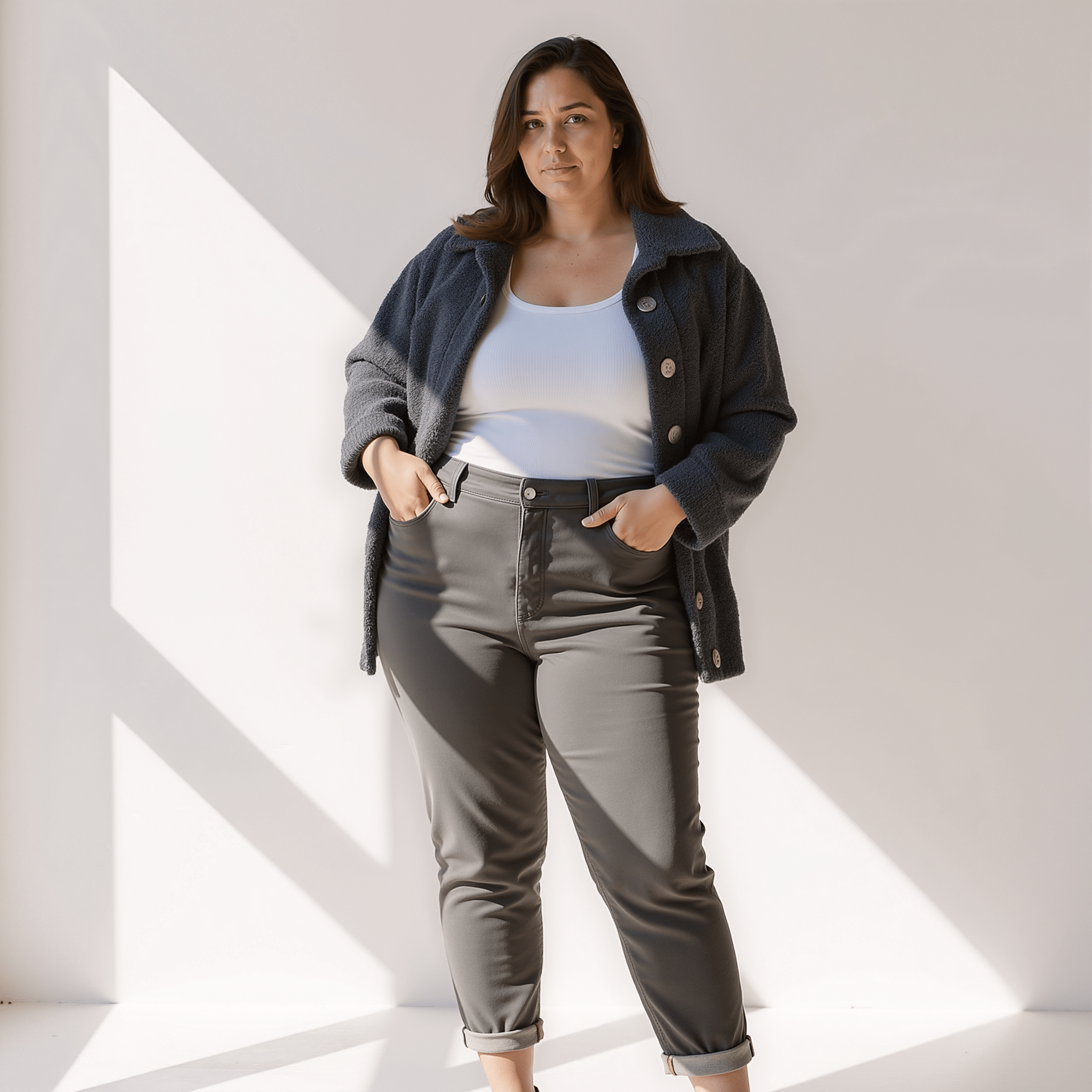 Σελιάνα | Φουντωτό Μπουφάν με Κουμπιά