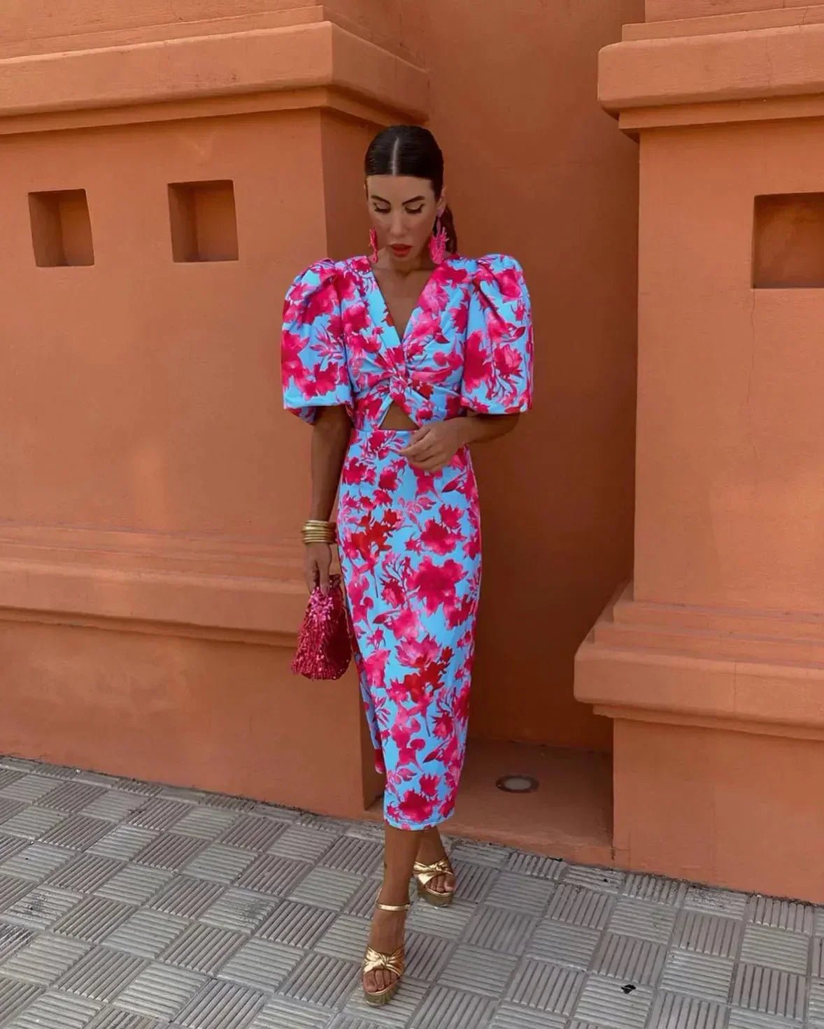 Σιμόνα | Μιντι φόρεμα με στυλ