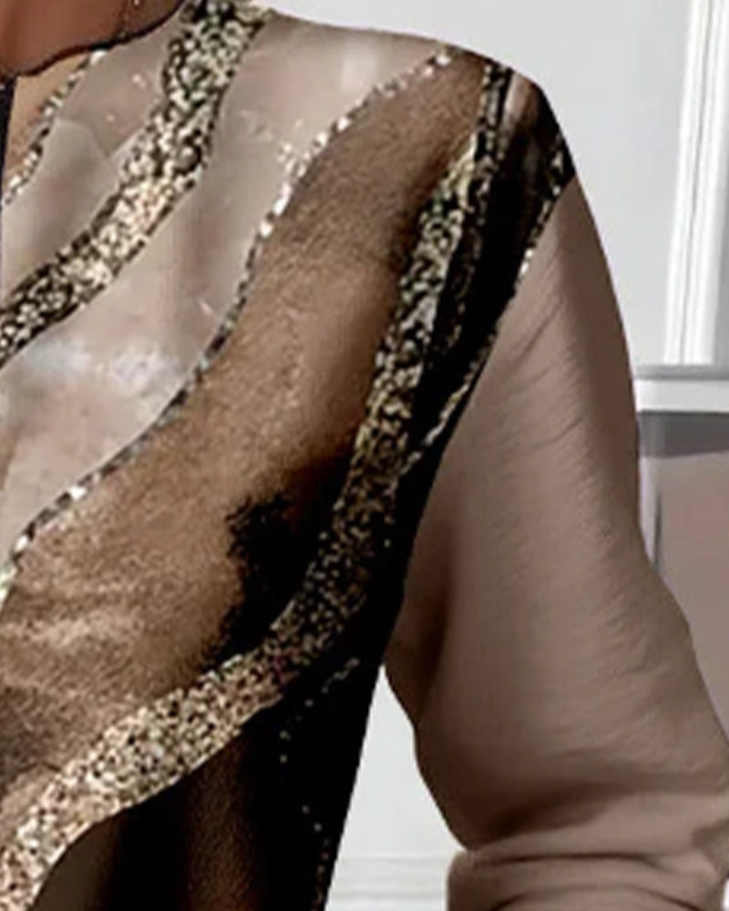 Lera | Φούτερ με μισό φερμουάρ και vintage εκτύπωση