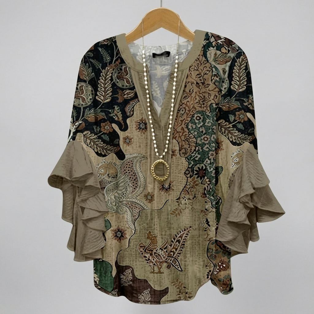 Ίρις | Μπλούζα με V-λαιμό