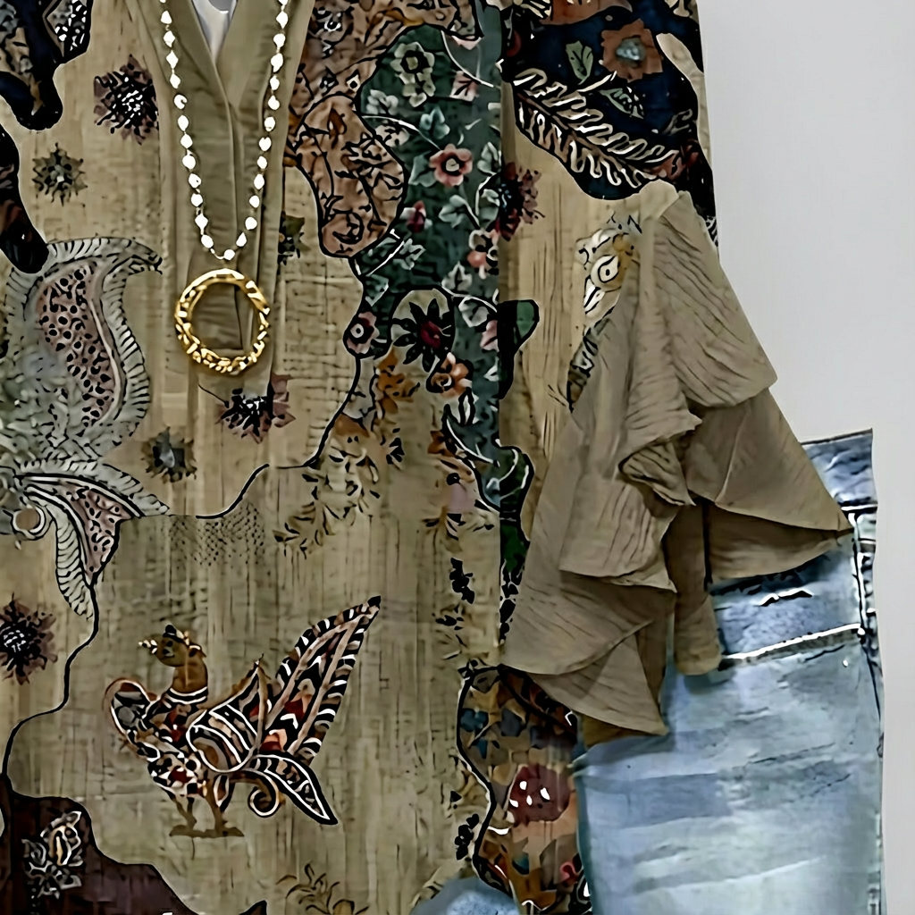 Ίρις | Μπλούζα με V-λαιμό