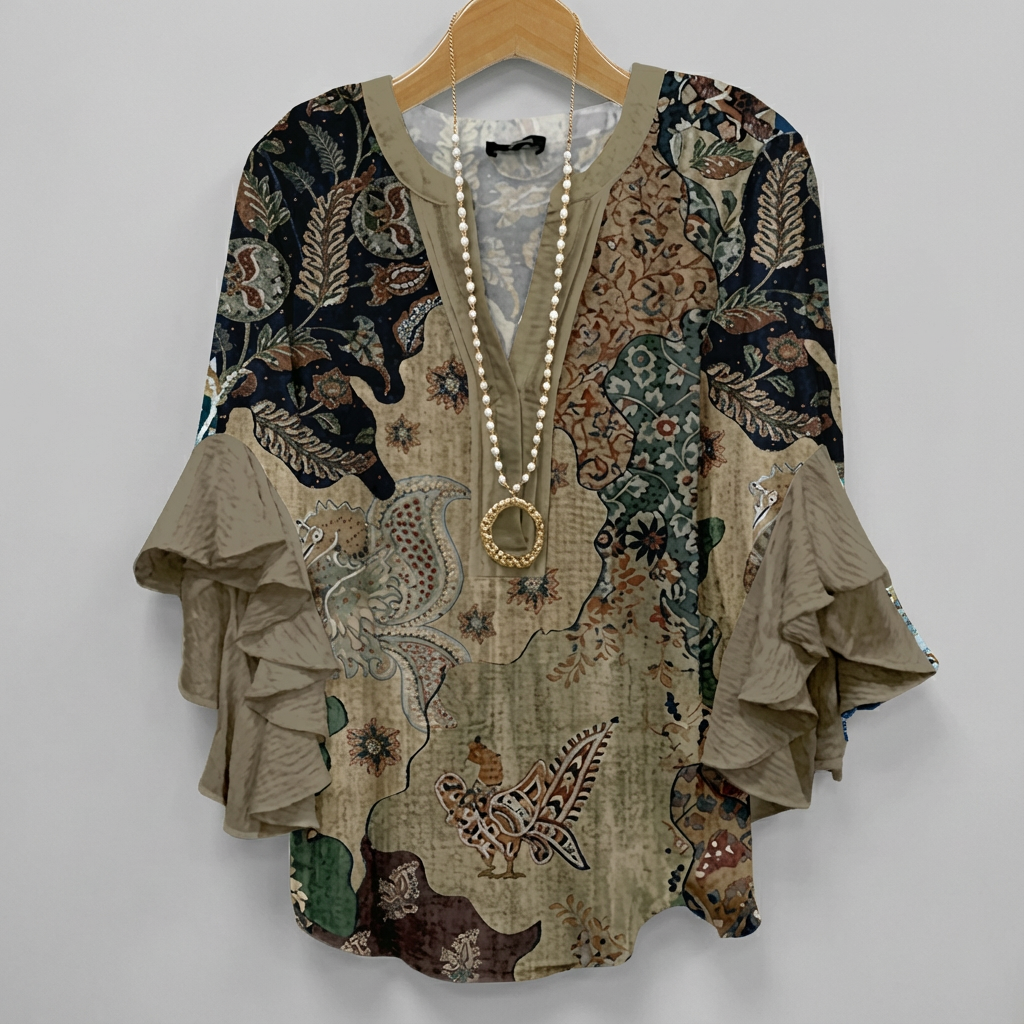 Ίρις | Μπλούζα με V-λαιμό