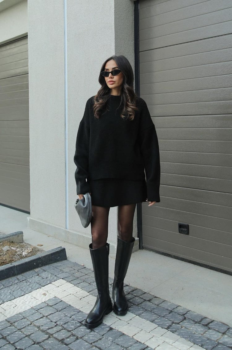 Ρόζα | Άνετη Σετ Πλεκτών Ρούχων